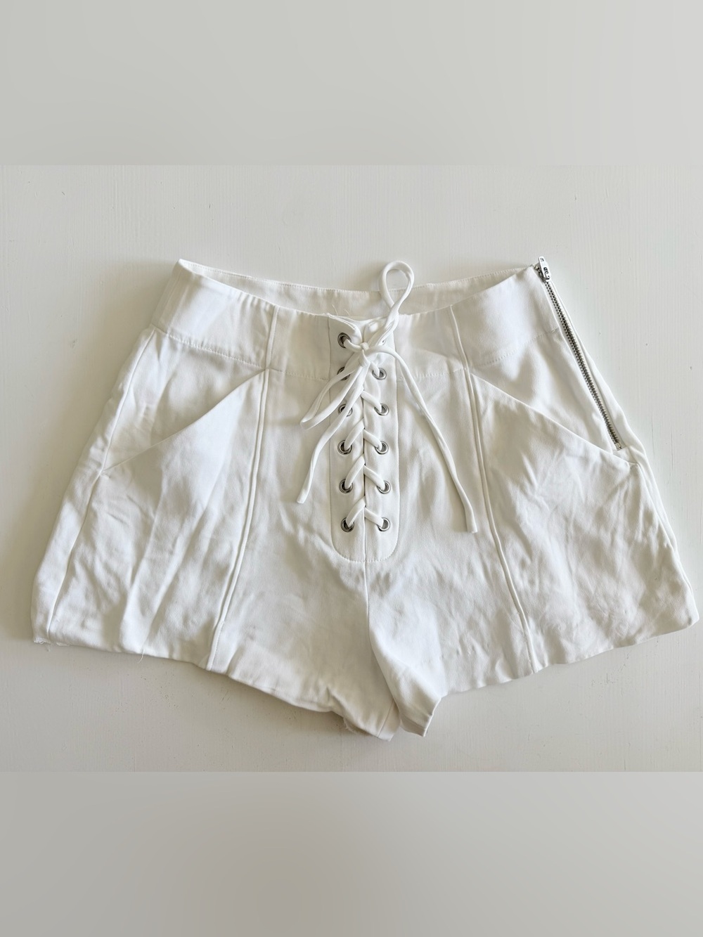 A.L.C. Kyle High Waist tie lace up Shorts